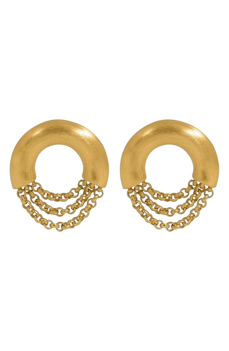 Dean Davidson Dune Crescent Chain Stud Earrings, Main, color, 