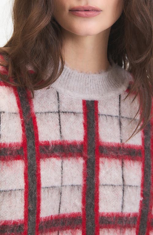 Deluc Jacob Plaid Jacquard Mock Neck Sweater In Brown