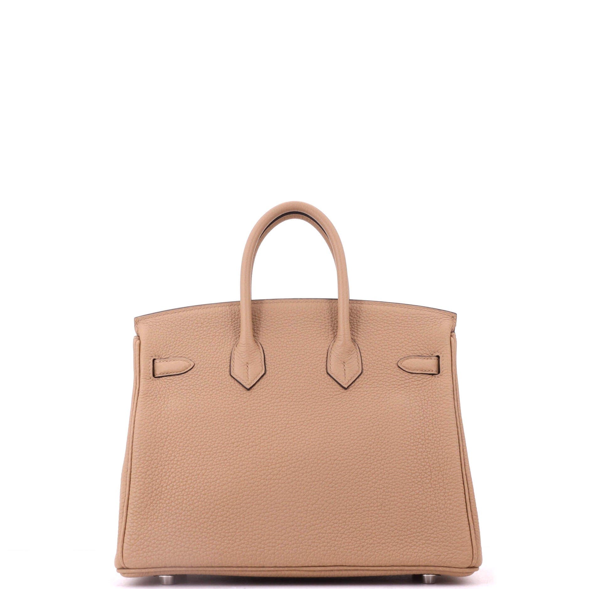 Birkin Handbag Brown Togo with Palladium Hardware 25, Alternate, color, Beige