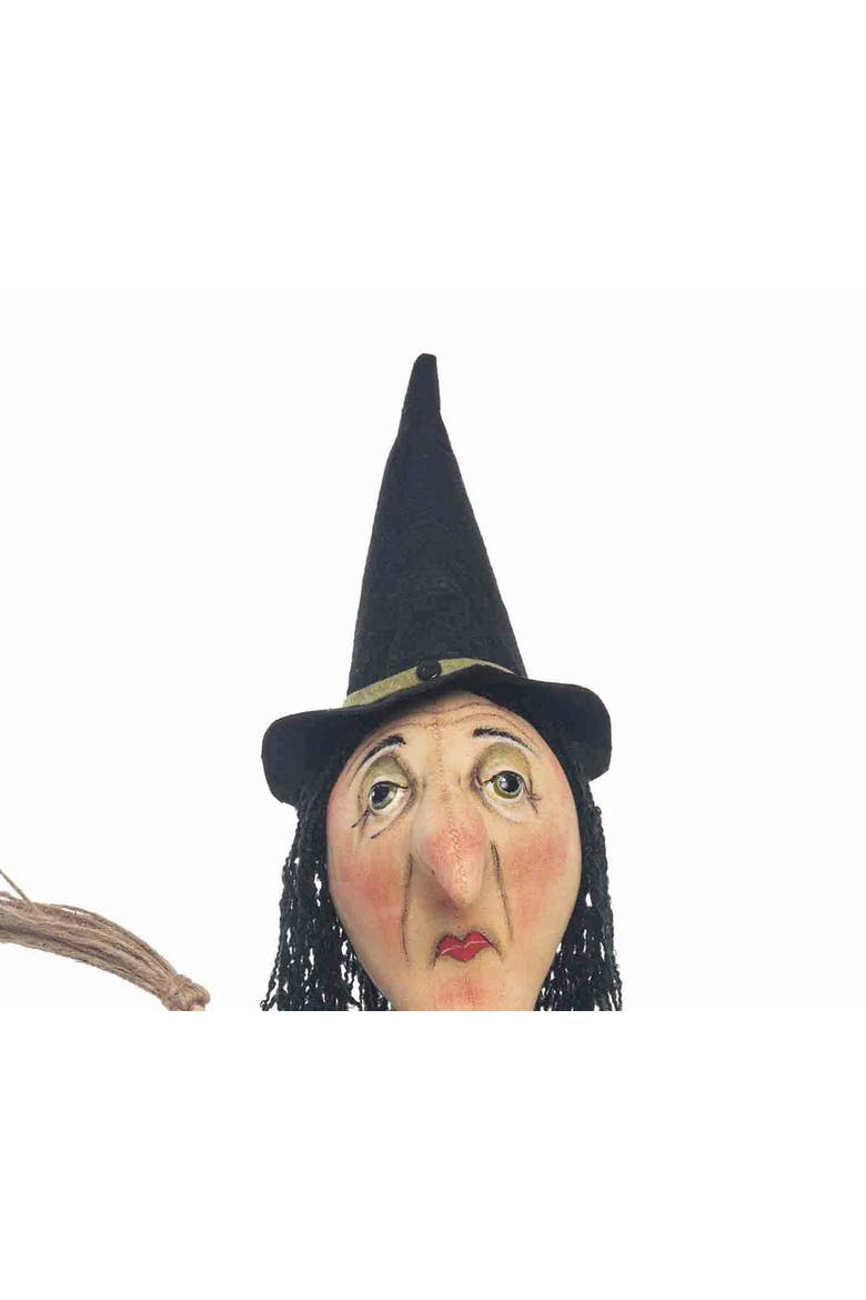 Zinnia Witch Halloween Art Doll, Alternate, color, Black