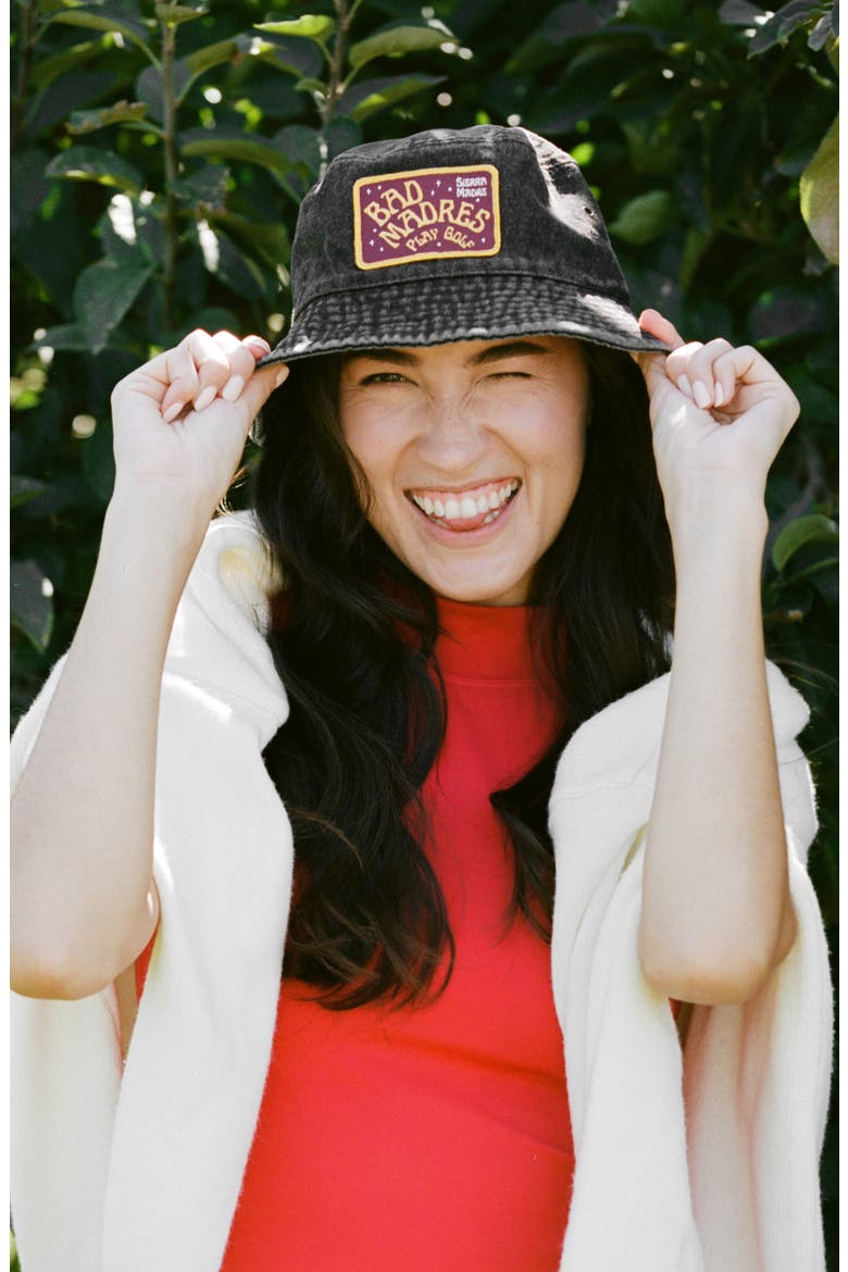 Bad Madres Bucket Hat, Alternate, color, Black