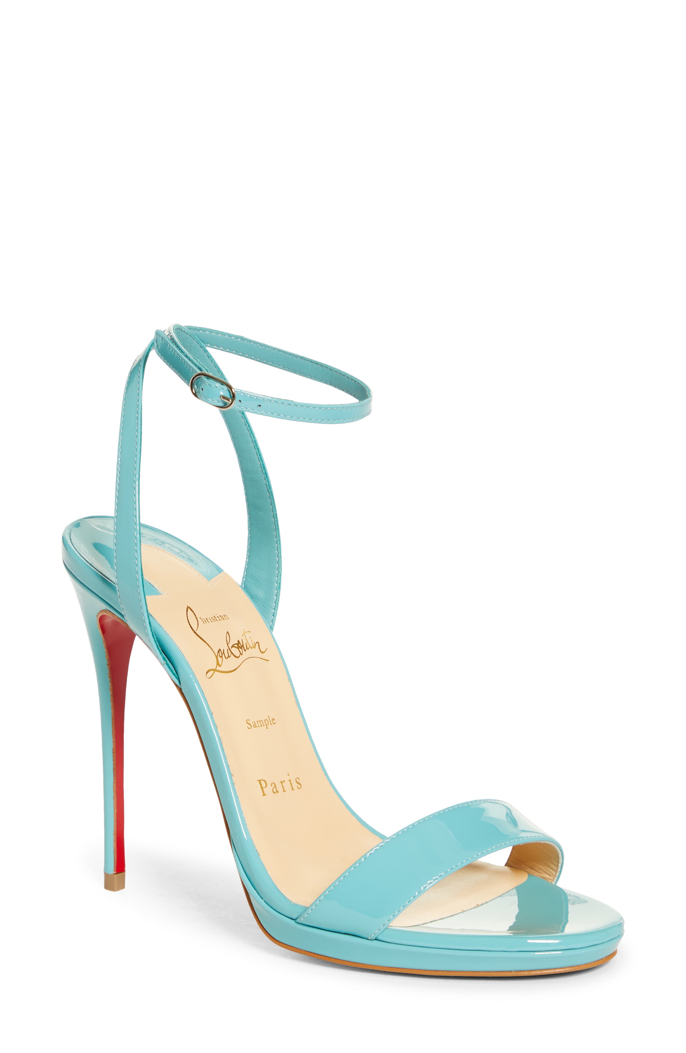 Christian Louboutin Loubi Queen Ankle Strap Sandal, Main, color, 