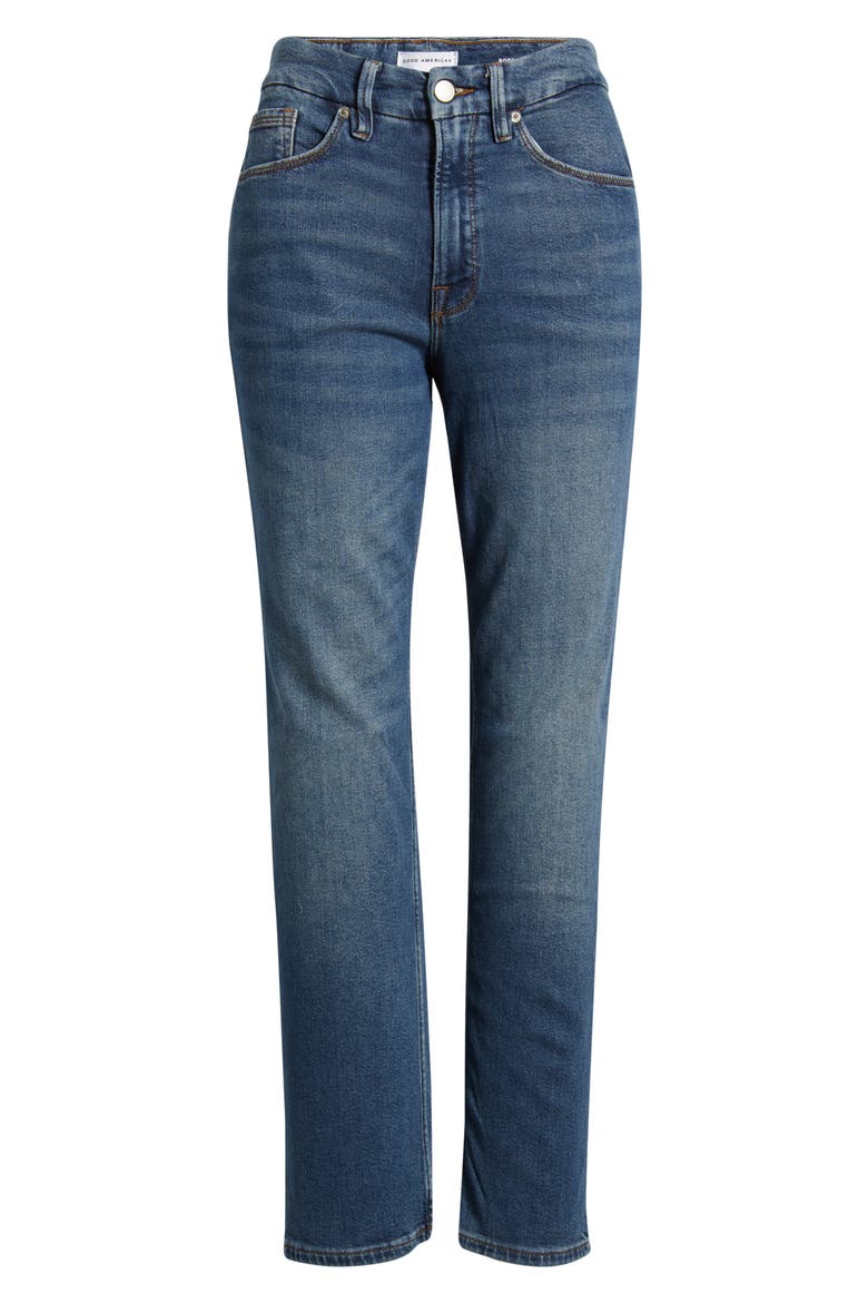 Good Icon High Waist Straight Leg Jeans, Main, color, INDIGO1082