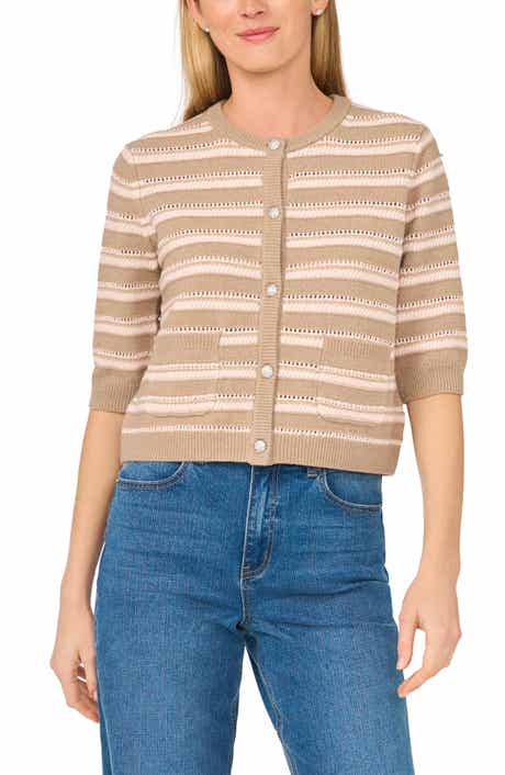 Textured Striped Cardigan