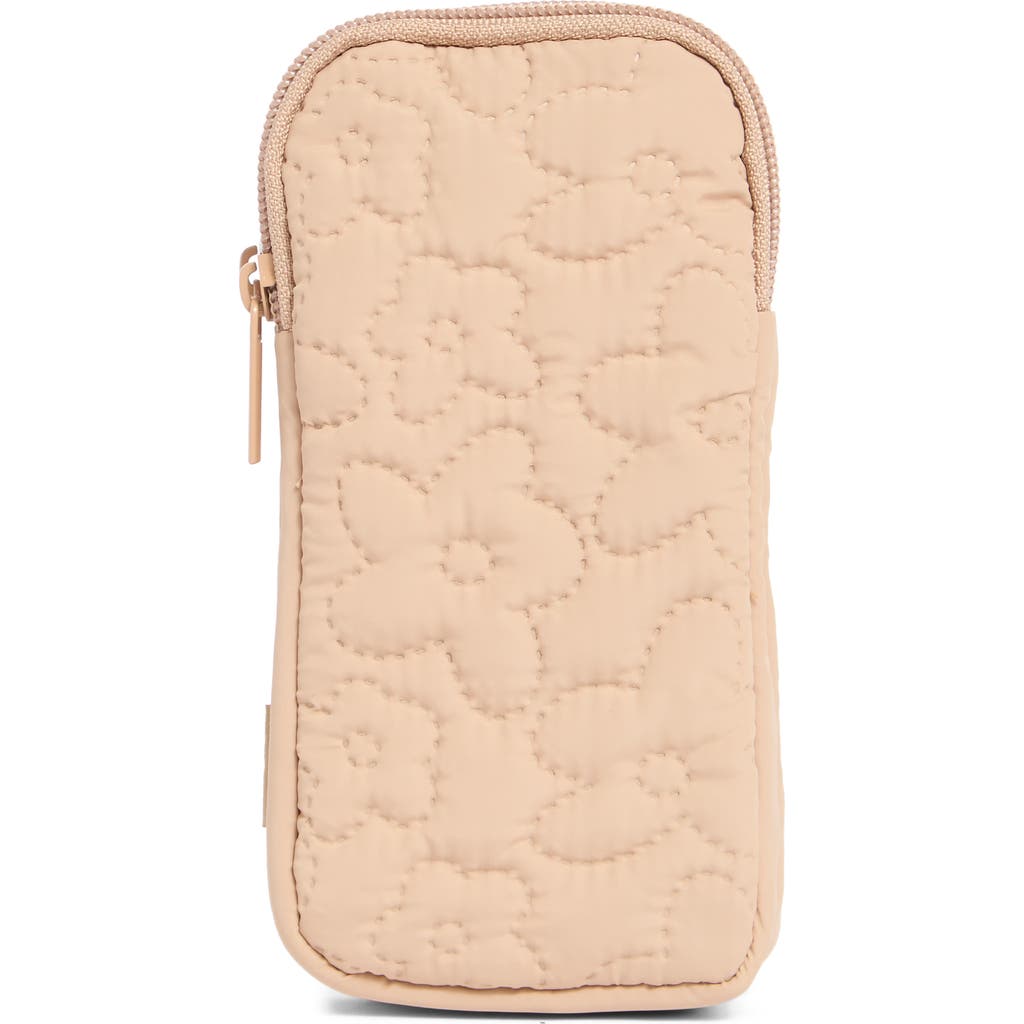 Mytagalongs Floral Quilted Double Eyeglass Case In Beige