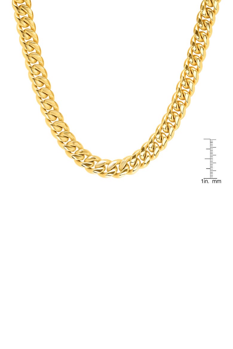 Men's 18K Gold Plate Curb Chain Necklace, Alternate, color, YELLOW