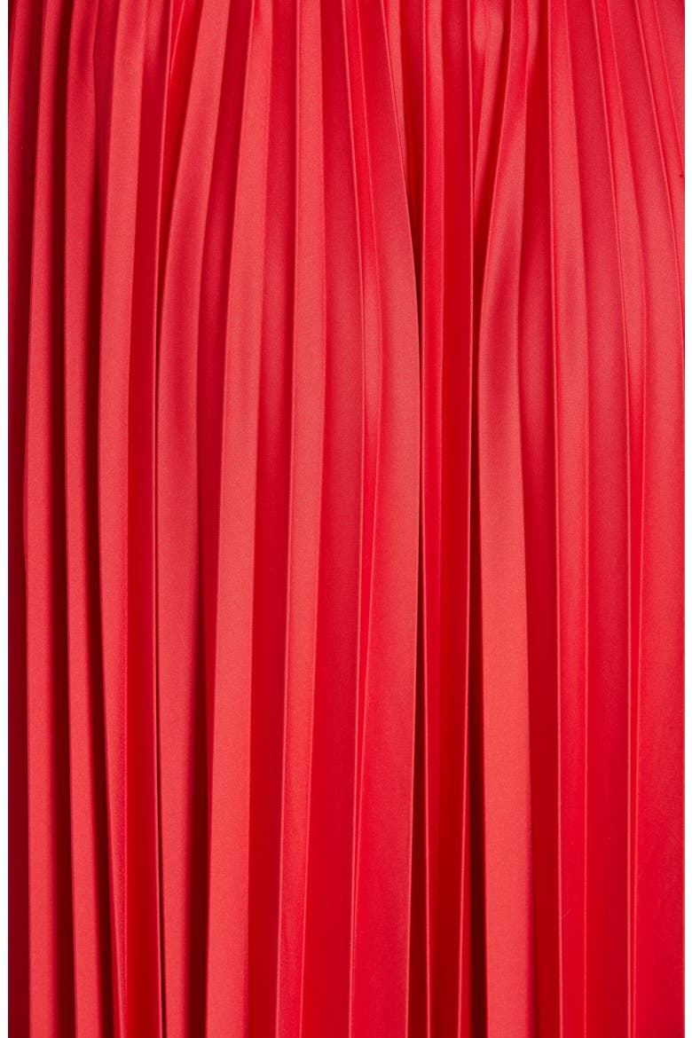 Colorblock Pleated Skirt, Alternate, color, MEDIUM RED