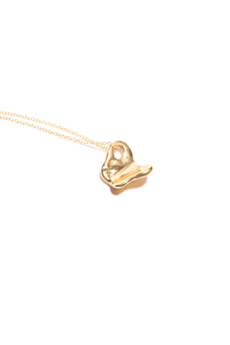 Papillon Necklace, Alternate, color, Brass