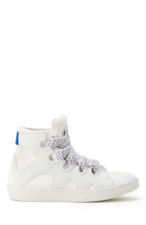 High Top Curb Sneakers In Knit