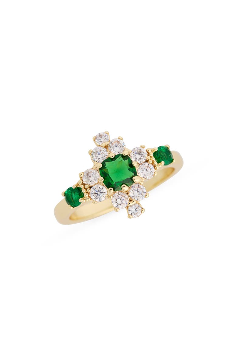Art Deco Cocktail Ring, Main, color, EMERALD MULTI / GOLD