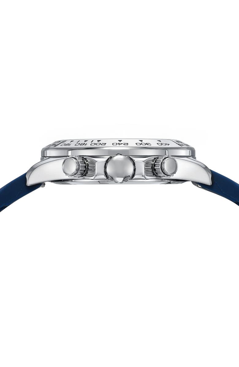PORSAMO BLEU Women's Alexis Chronograph Sport Blue Silicone Watch, 37mm, Alternate, color,