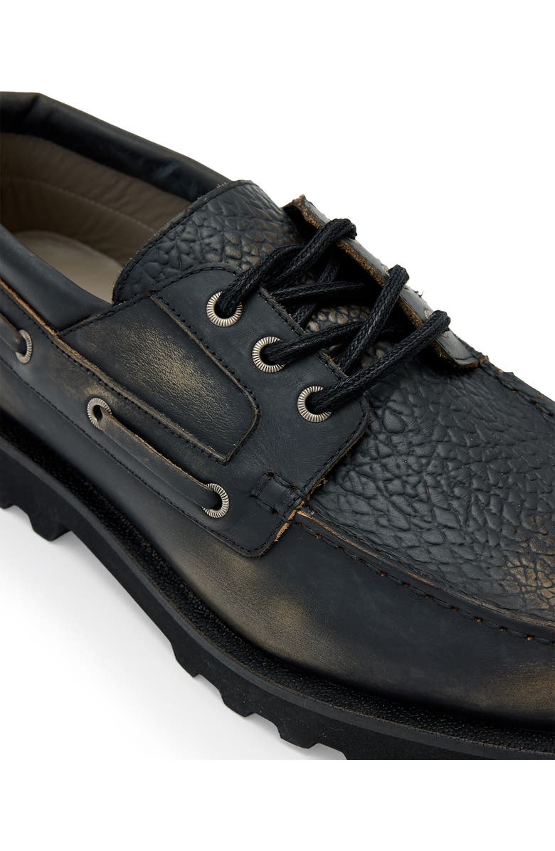 AllSaints Skiff Boat Shoe, Alternate, color, Black/ Brown