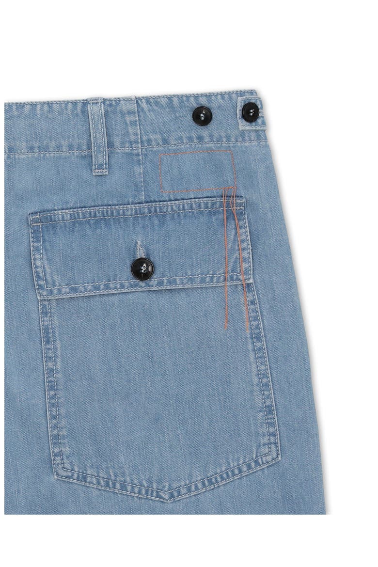 Bleach Wash Denim Pants, Alternate, color, PALE BLUE