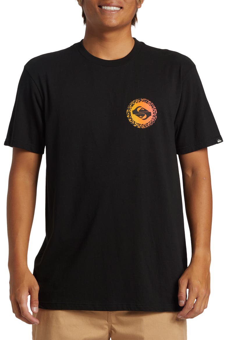 Long Fade Graphic T-Shirt, Main, color, BLACK