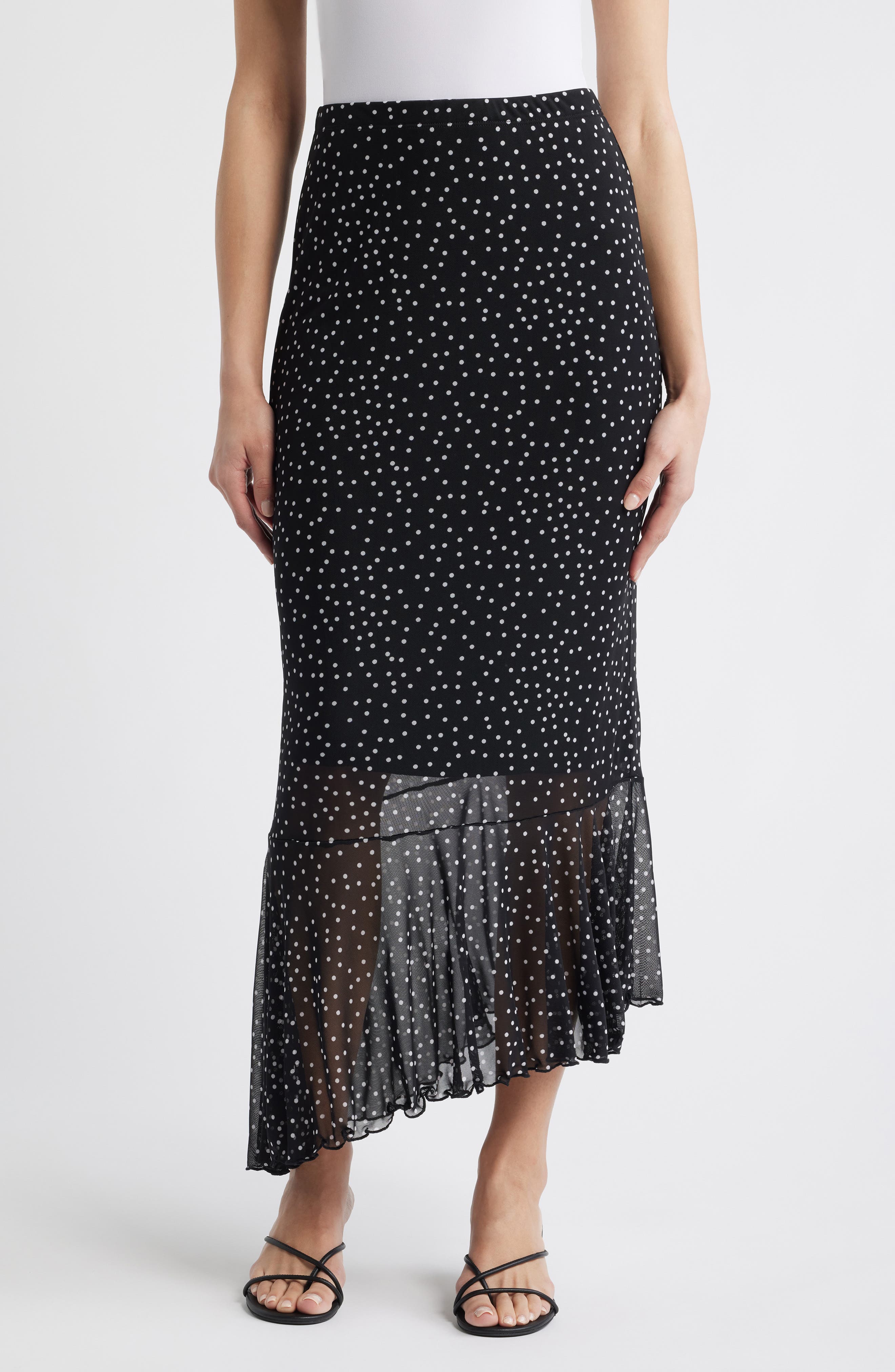 Flounce Midi Skirt