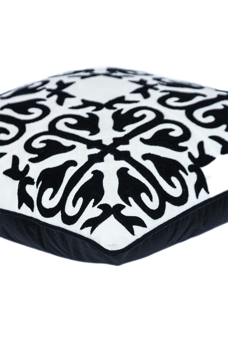 PARKLAND COLLECTION Ceti Embroidered Throw Pillow, Alternate, color, Black