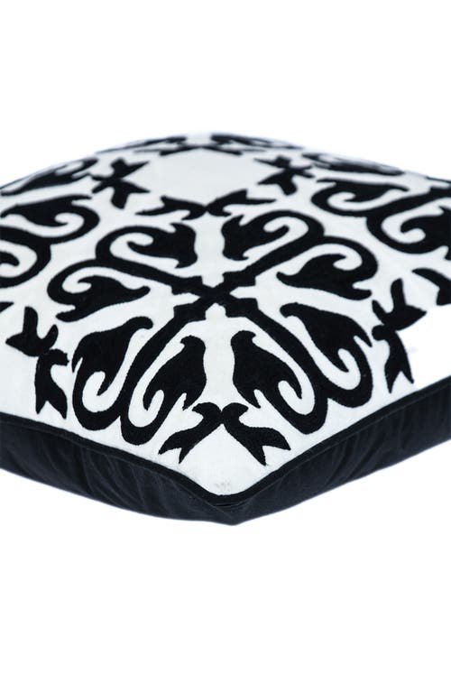 Parkland Collection Ceti Embroidered Throw Pillow In Black