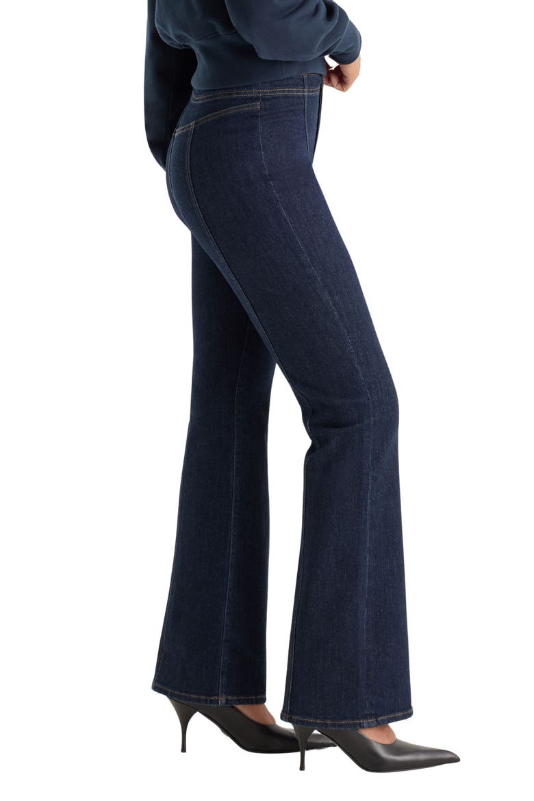 Good Petite Seamed High Waist Bootcut Jeans, Alternate, color, RINSE