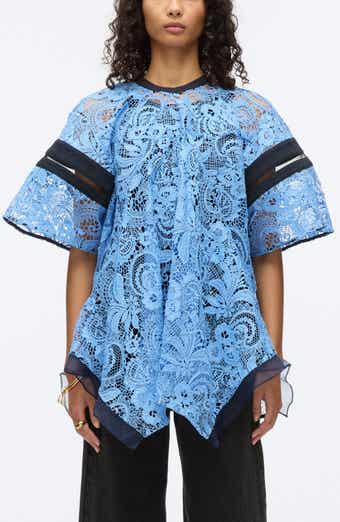 Corded Lace Short Sleeve Top