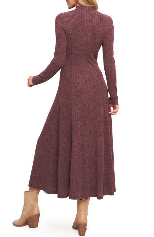 Flying Tomato Ribbed Midi Dress In Burgundy