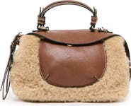 Dolce Vita Mini Faux Shearling Top Handle Bag