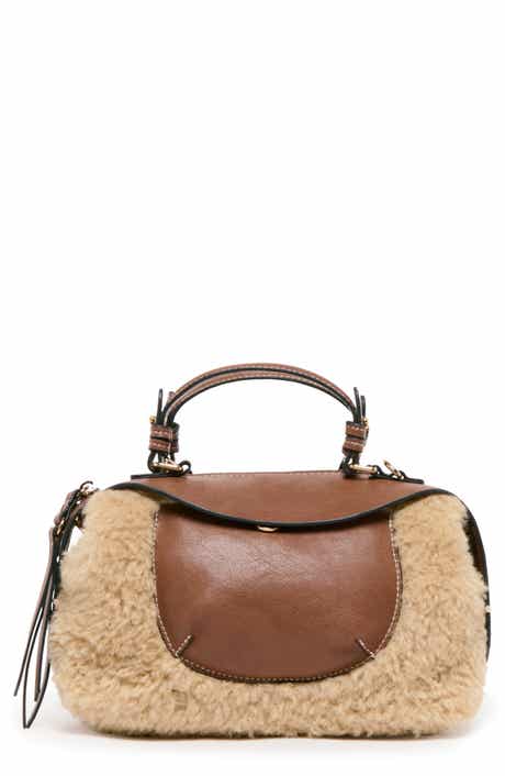 Dolce Vita Mini Faux Shearling Top Handle Bag