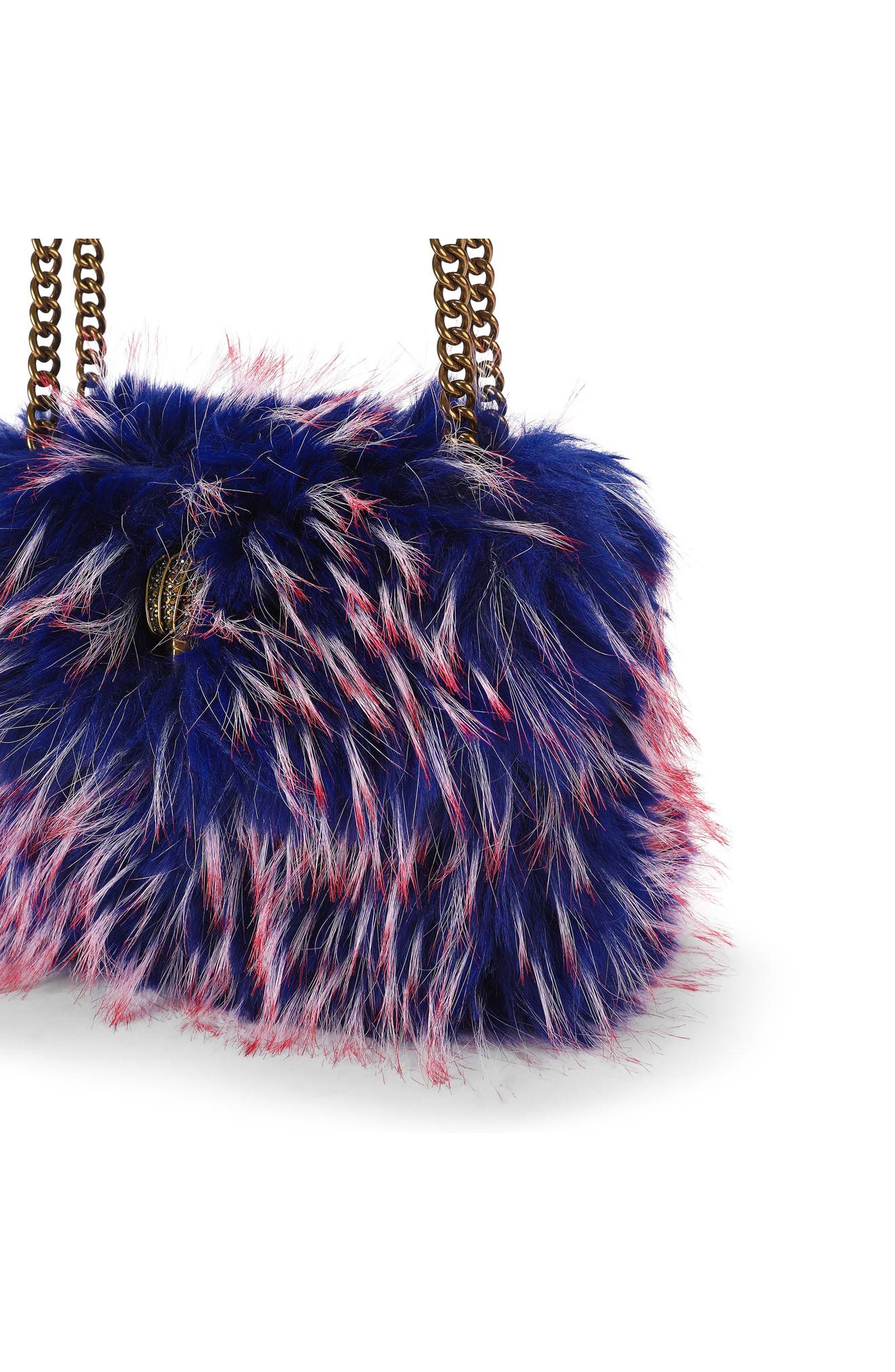 Mini Kensington Faux Fur Crossbody Bag, Alternate, color, BLUE OTHER
