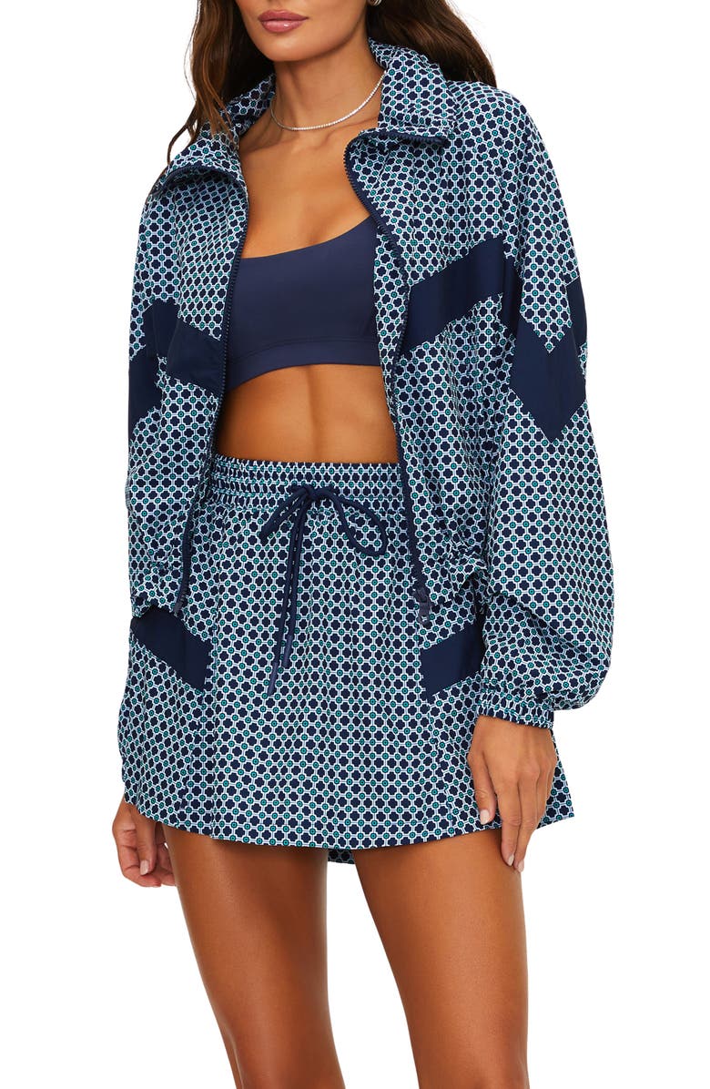 Beach Riot Casen Print Front Zip Jacket, Main, color, Twilight T