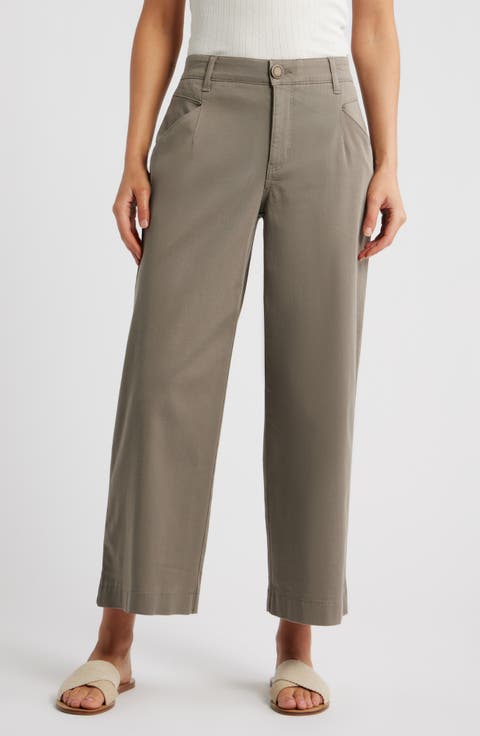 Wit & Wisdom Wyatt Skyrise Crop Wide Leg Twill Pants (Regular & Petite)