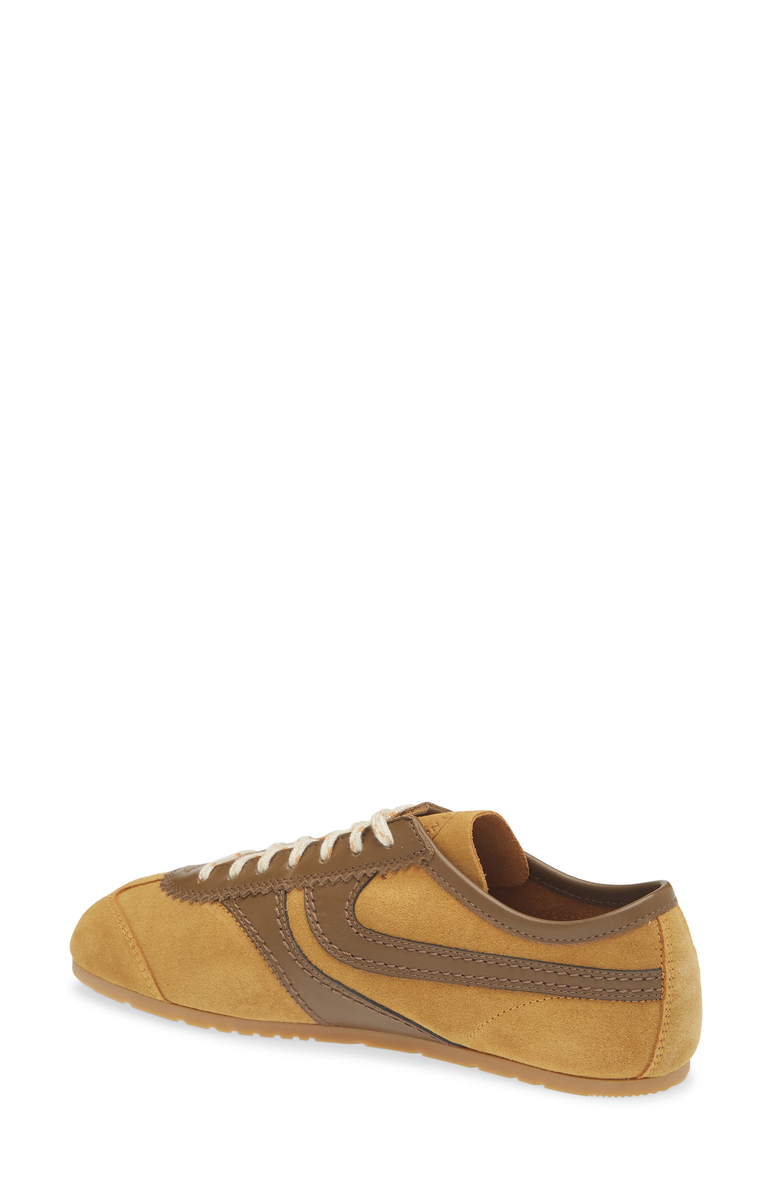 Suede Low Top Sneaker, Alternate, color, OCRA