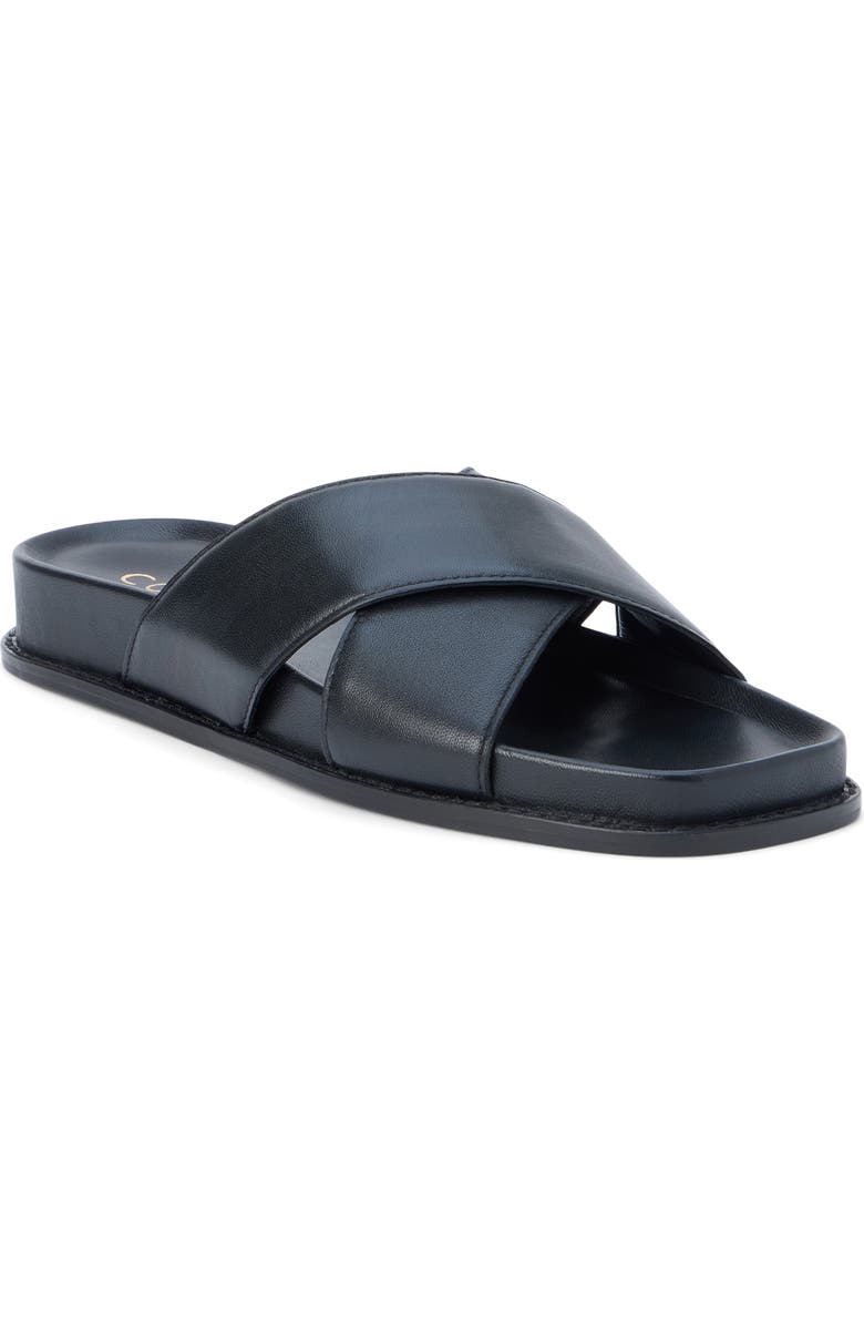 Coconuts by Matisse Hannah Slide Sandal, Main, color, Black Leather