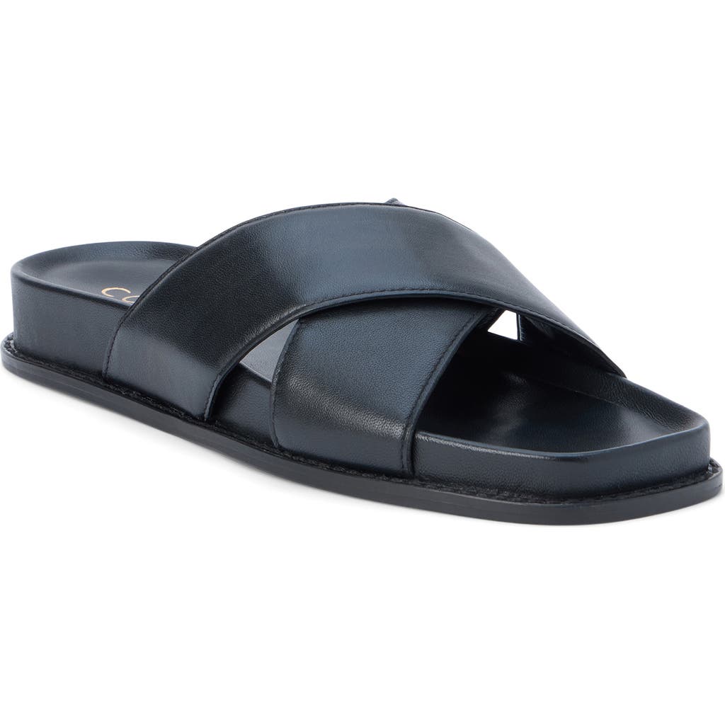 Coconuts by Matisse Hannah Slide Sandal in Black Leather at Nordstrom, Size 7