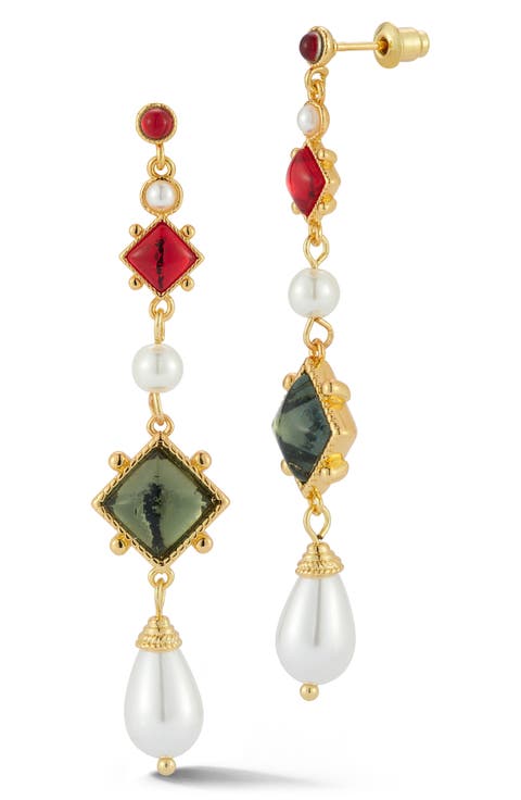 Faux Pearl Vintage Drop Earrings