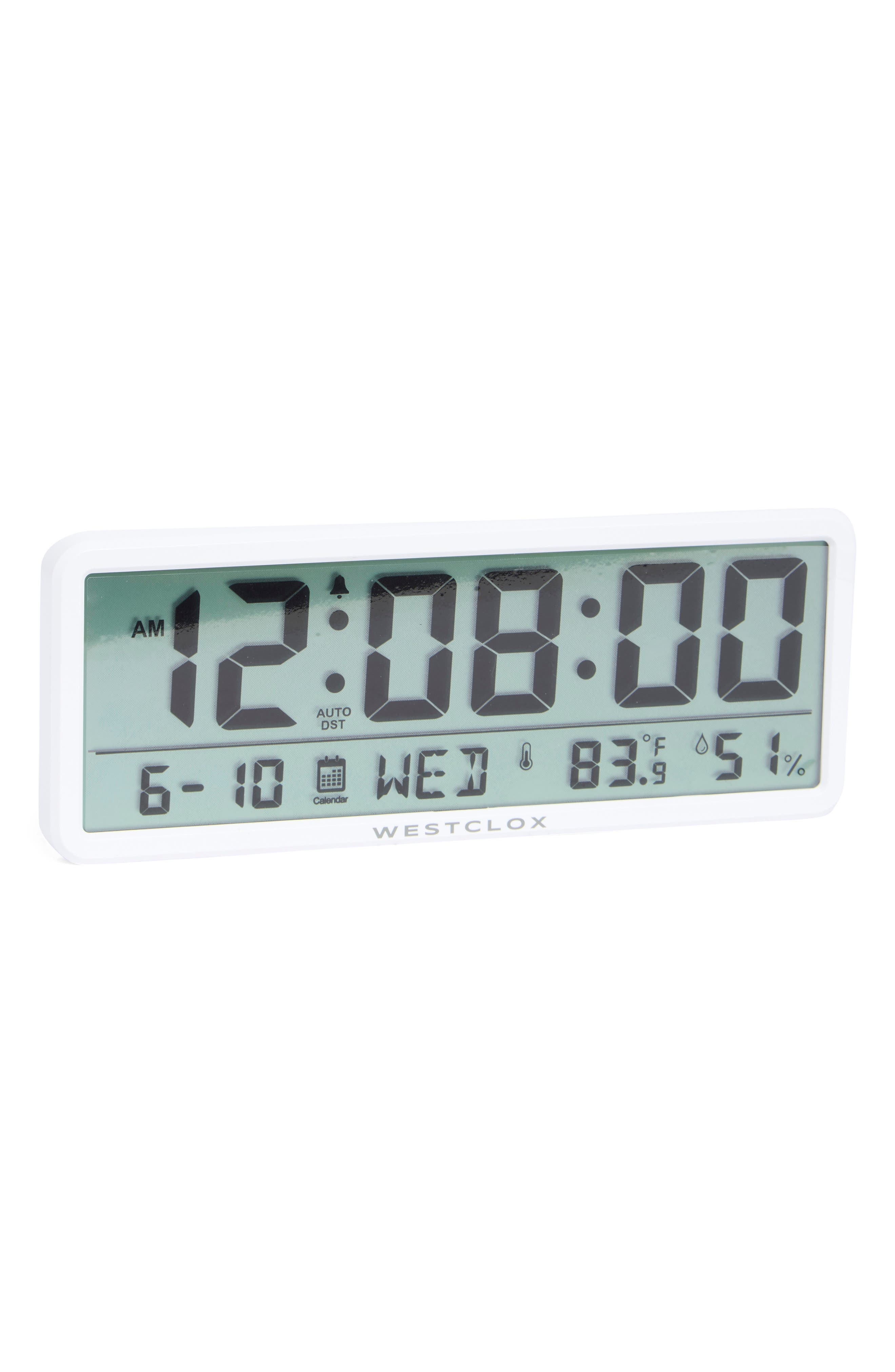 Wide Format LCD Digital Wall Clock