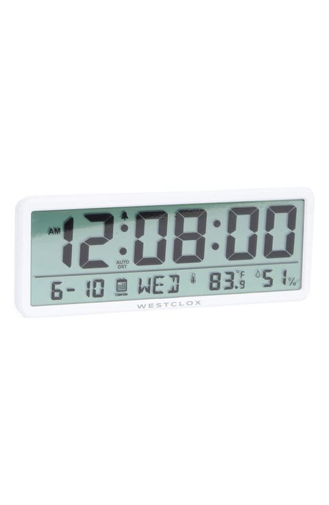 Wide Format LCD Digital Wall Clock