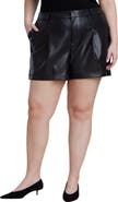 ELOQUII Perforated Faux Leather Short