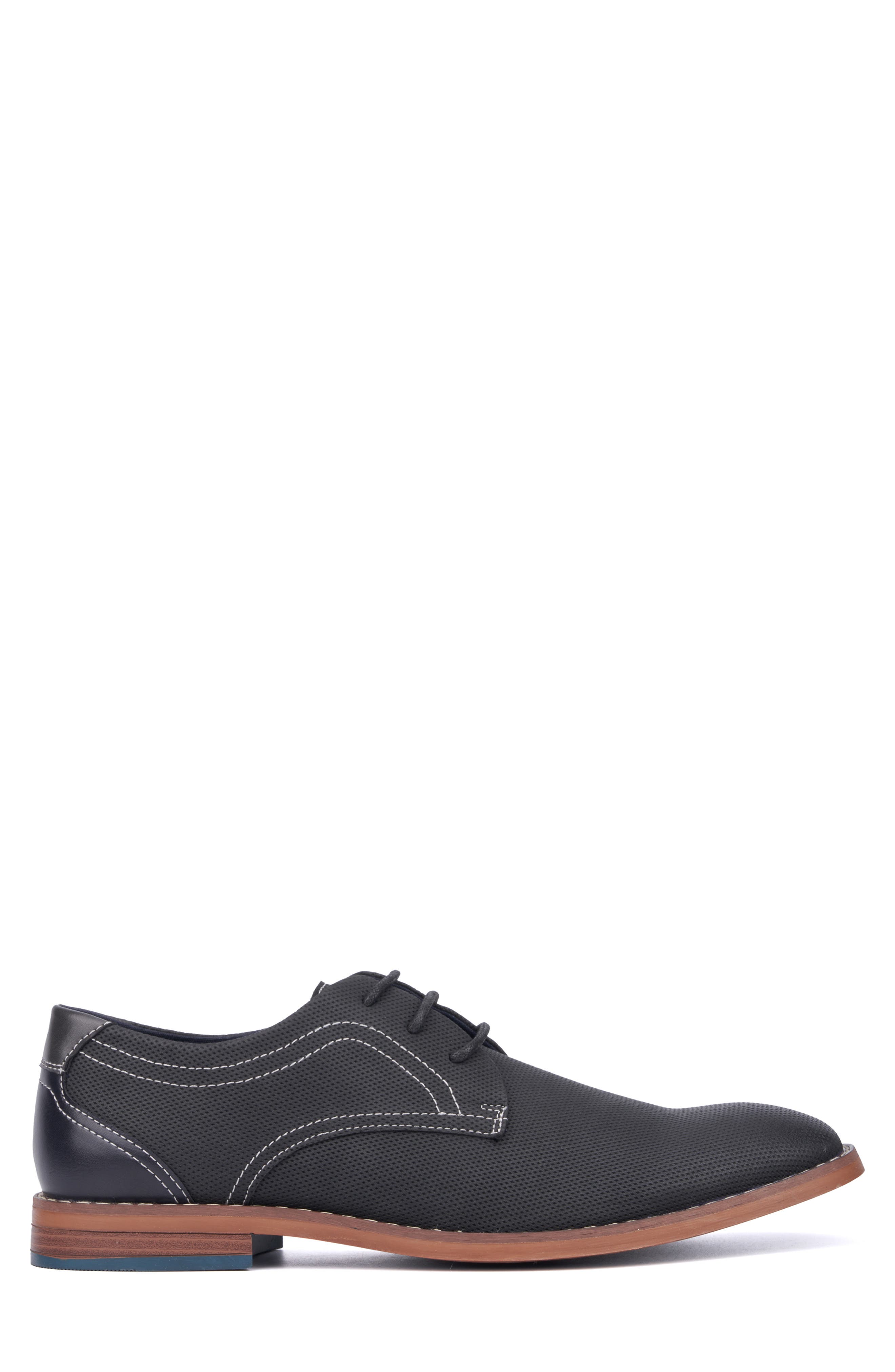 RESERVE FOOTWEAR Textured Plain Toe Derby, Alternate, color, Black