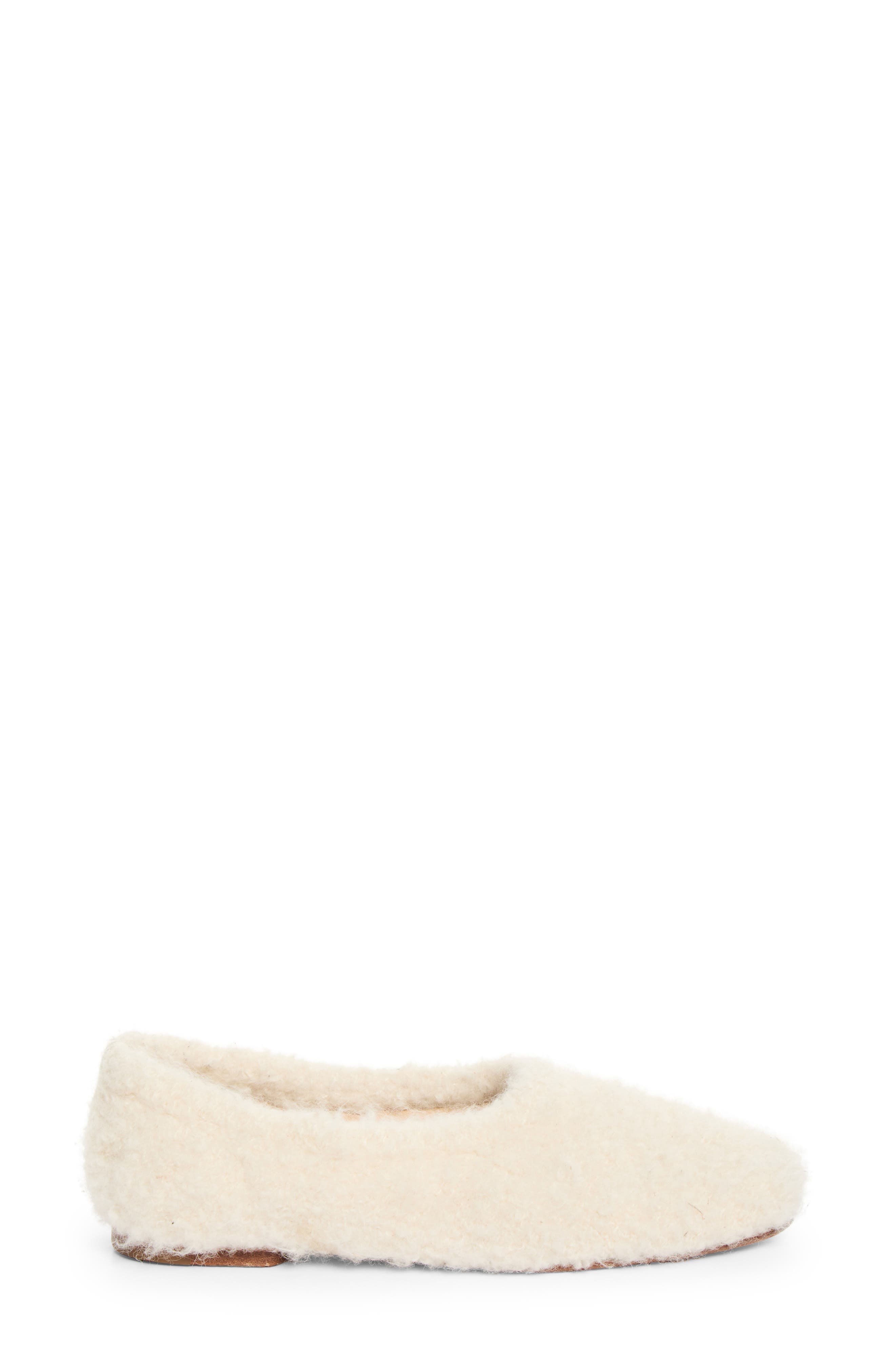 Emperor Faux Shearling Flat, Alternate, color, IVORY/ IVORY