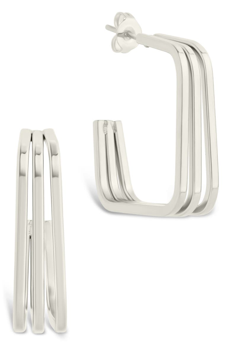 Davina Square Triple Hoop Earrings video