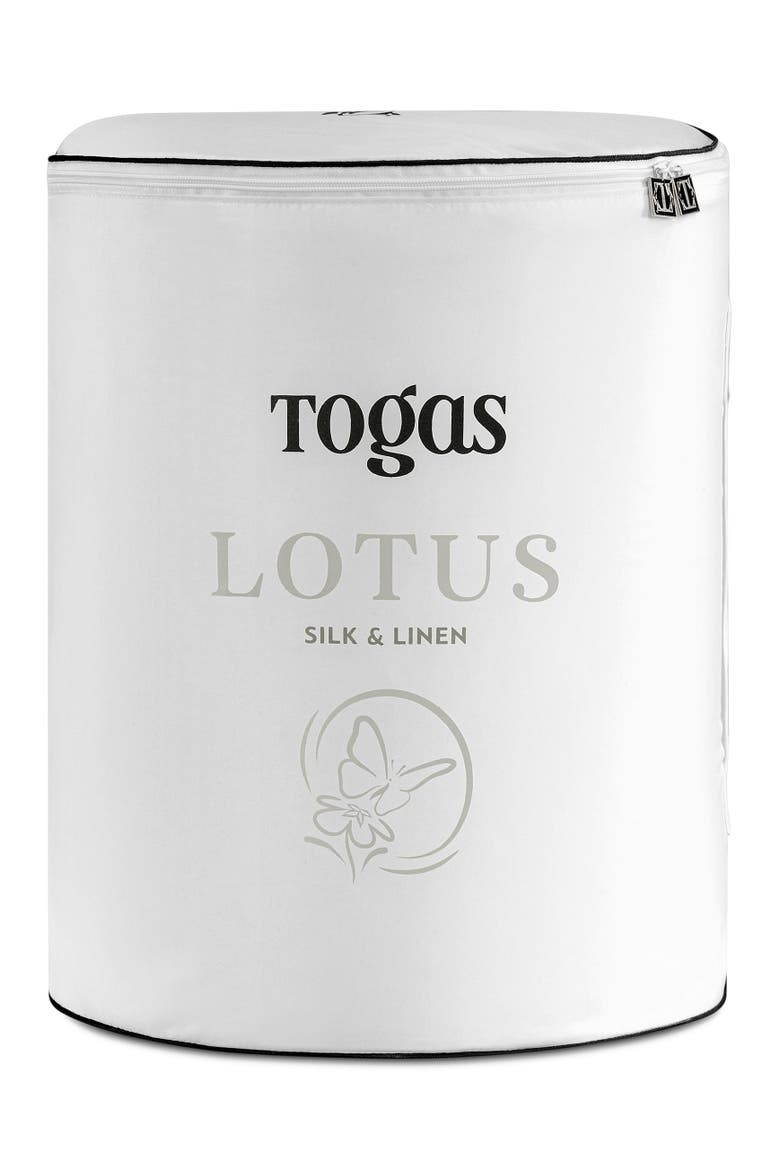 Lotus linen silk comforter, Alternate, color, White