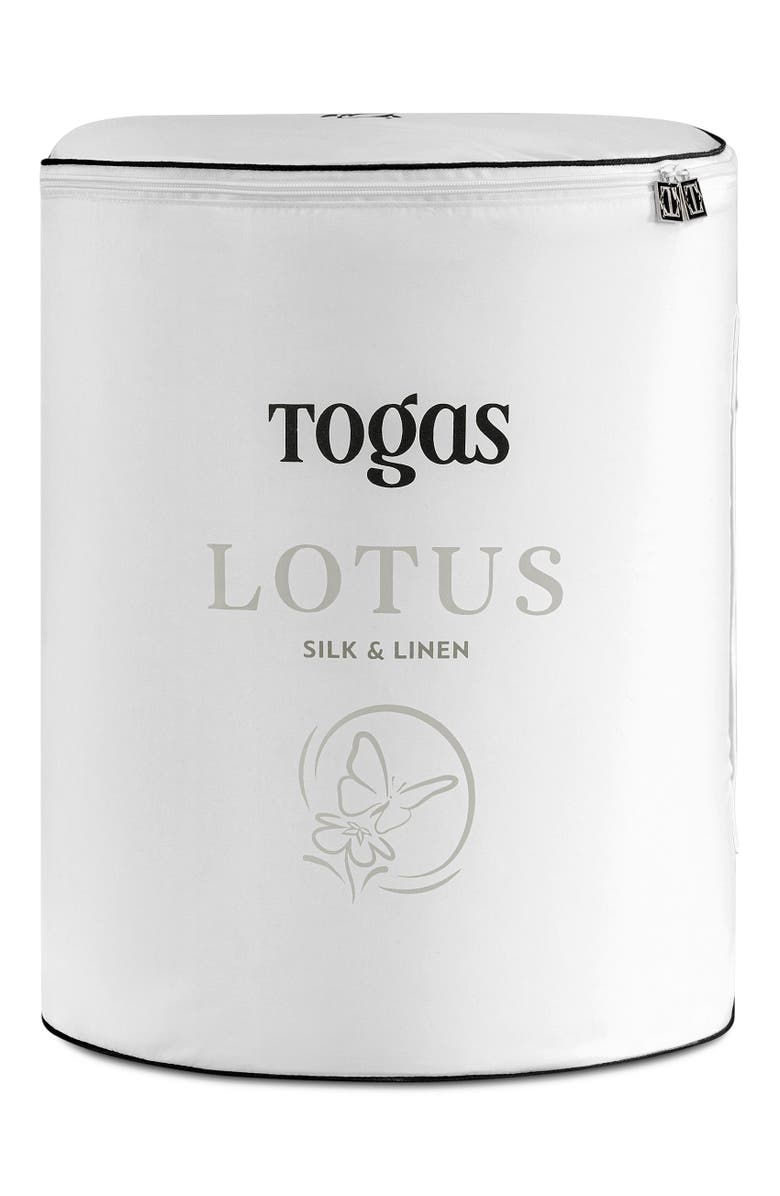 Togas Lotus linen silk comforter, Alternate, color, White