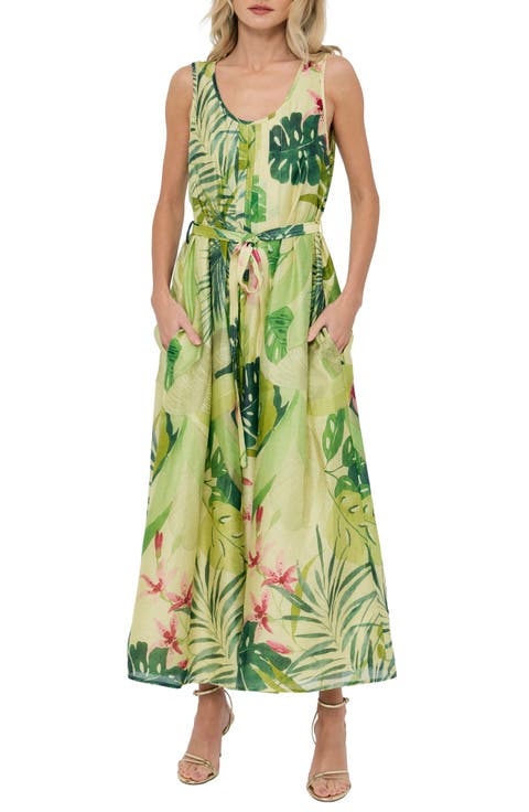 Rowena Tie Waist Midi Skirt