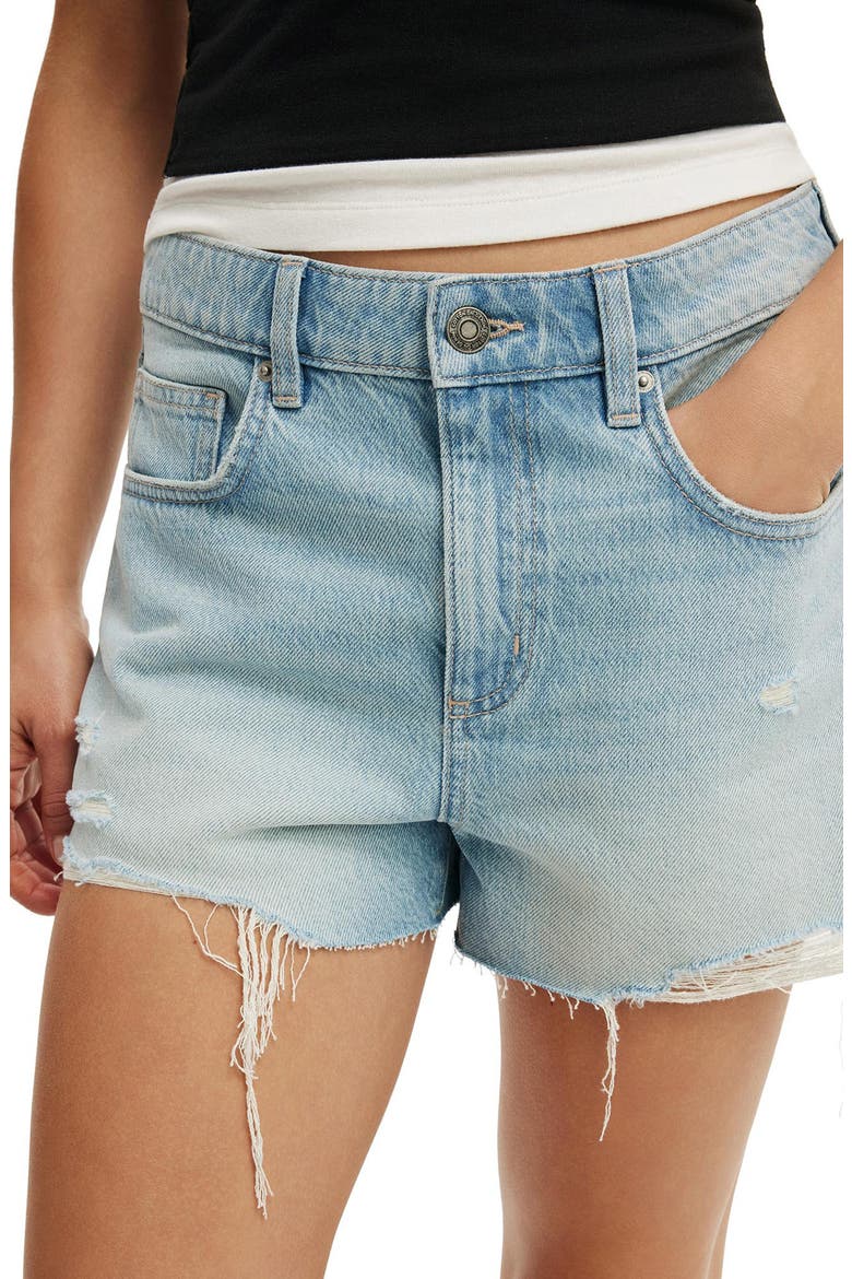 Original Denim Cutoff Shorts, Alternate, color, LAUREL BLUE RIP