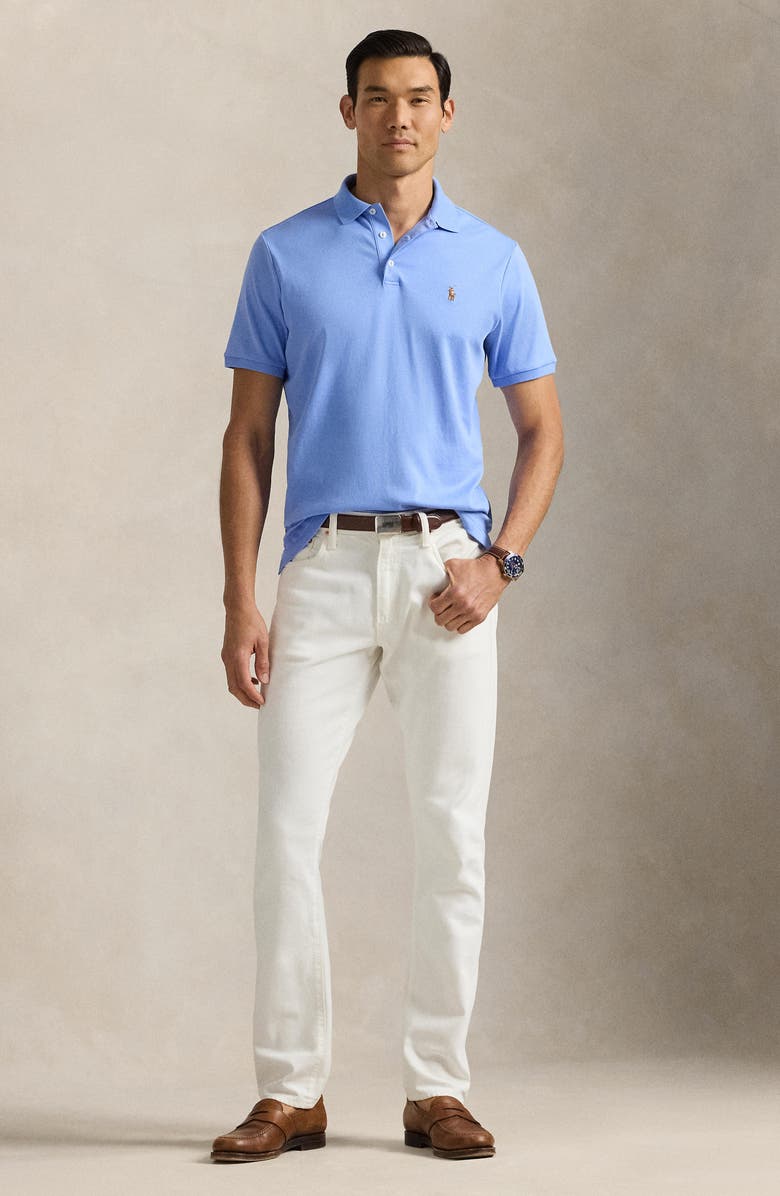 Polo Ralph Lauren Classic Fit Solid Blue Cotton Jersey Polo, Alternate, color, 