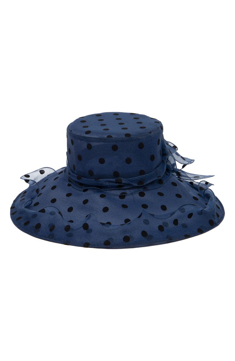 San Diego Hat Organza Dress Hat, Main, color, Navy