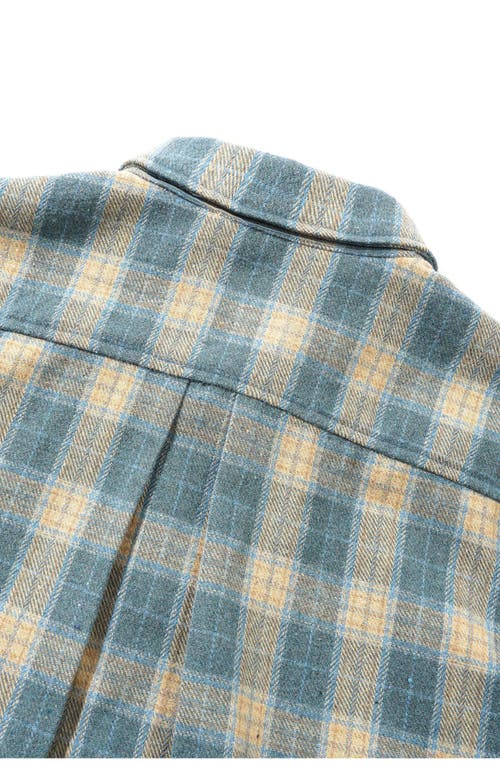 Butter Goods Turtle Plaid Flannel Button-up Shirt In Blue