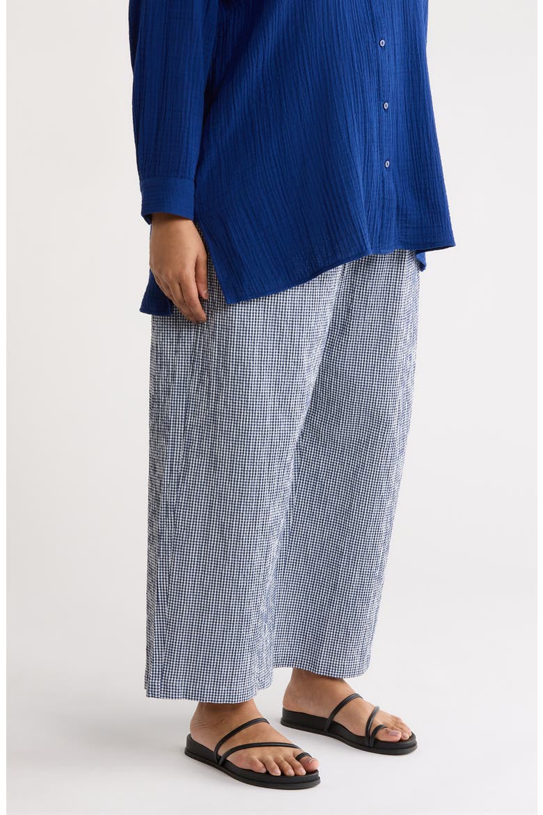 Stretch Organic Cotton Ankle Wide Leg Pants, Alternate, color, LIGHT DIVE