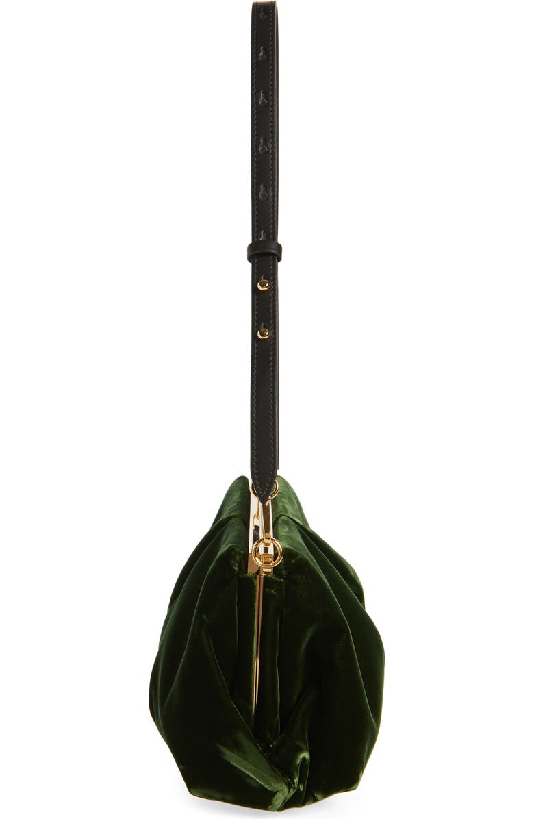 Dries Van Noten Velvet Envelope Clutch, Alternate, color, Olive
