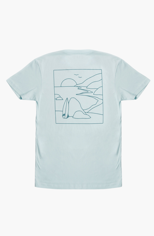 Everyday California Pfeiffer Tee Shirt In Light Blue