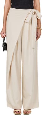 Endless Rose Faux Wrap Wide Leg Pants